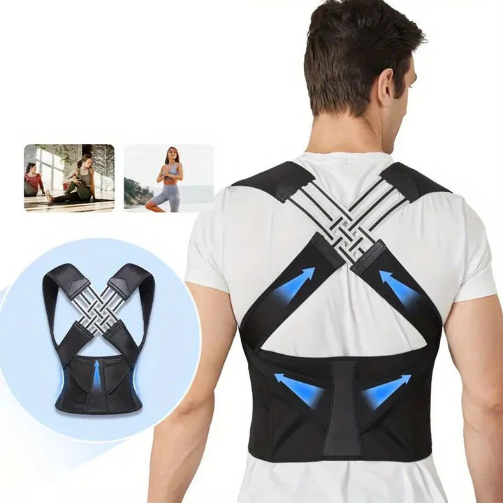 Adjustable Back Brace Posture Corrector - Upper & Lower Support