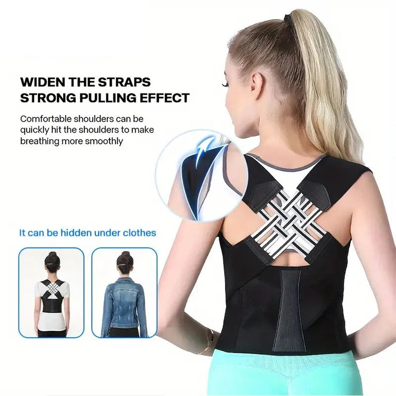 Adjustable Back Brace Posture Corrector - Upper & Lower Support