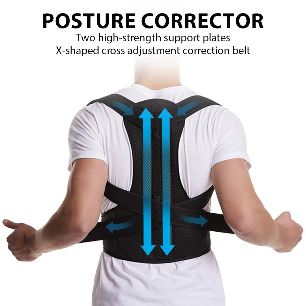 Adjustable Back Brace Posture Corrector Belt for Lumbar Support