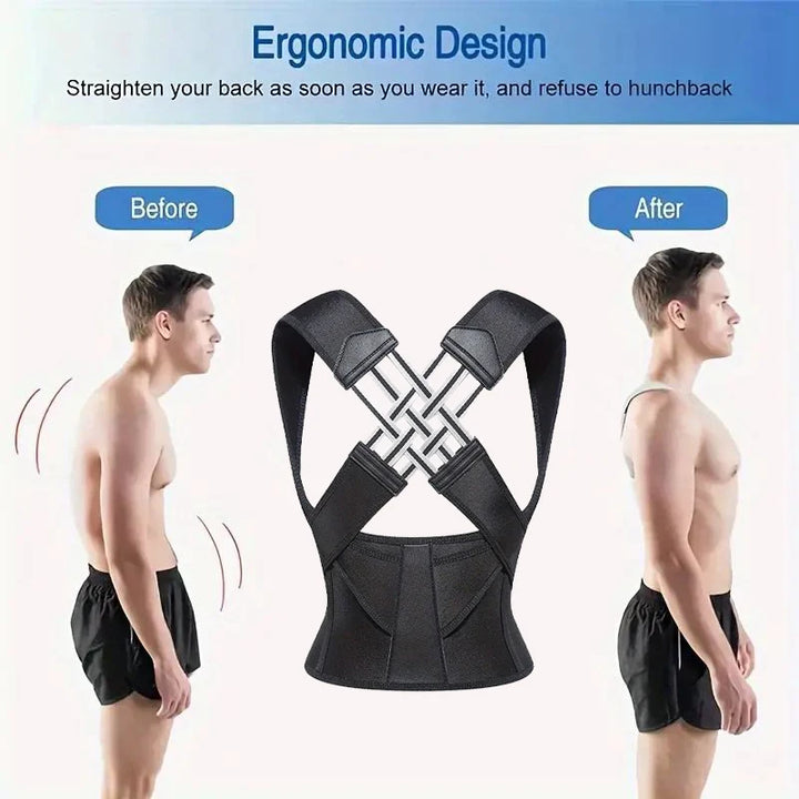 Adjustable Back Brace Posture Corrector - Upper & Lower Support